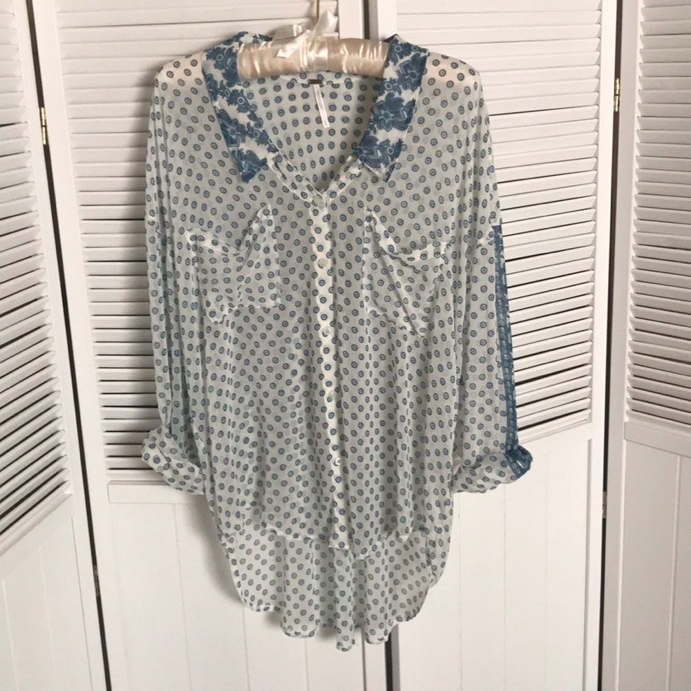 Free People sheer blouse